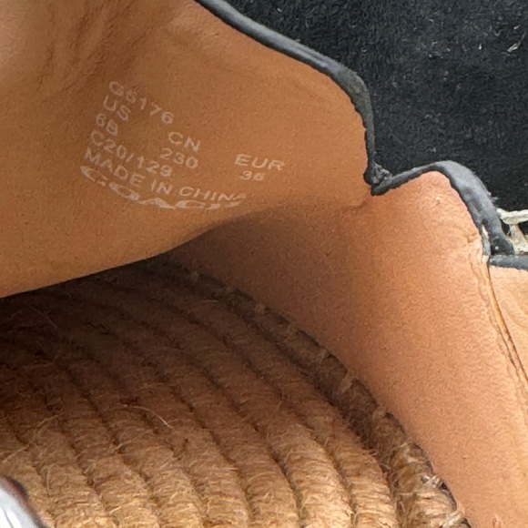 🆕 COACH 🧿 NWOT Black Suede Candice Espadrille - Size US 6 - Picture 7 of 16